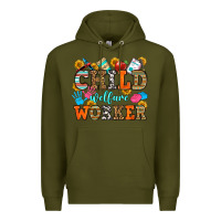 Army Green child welfare worker Premium Hoodie - OliviaCreatesArt