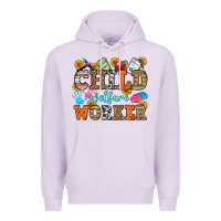 Lilac child welfare worker Premium Hoodie - OliviaCreatesArt