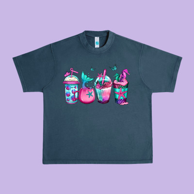 Mermaid Underwater Coffee Urban Heavy Tee Designed By Jasminsmagicworld
