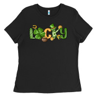 Black lucky st patrick s day Ladies Tee - MaliasSmallBusiness