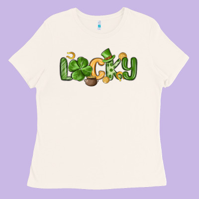 Lucky St Patrick S Day Ladies Tee Designed By Maliassmallbusiness