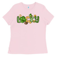 Bubblegum Pink lucky st patrick s day Ladies Tee - MaliasSmallBusiness