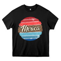 Black leopard merica Heavy Core Tee - MaliasSmallBusiness