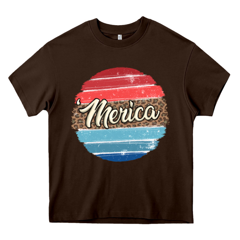 Leopard Merica Heavy Core Tee by MaliasSmallBusiness | Teevron