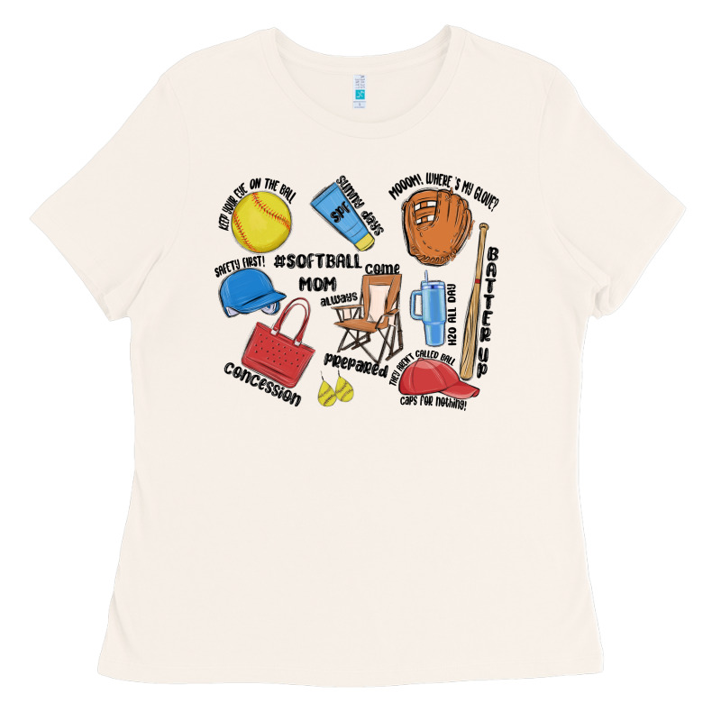 Softball Mom Ladies Tee by MaliasSmallBusiness | Teevron