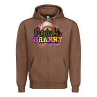 Chestnut baseball granny Zipper Hoodie - OliviaCreatesArt