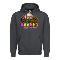 Smoke baseball granny Zipper Hoodie - OliviaCreatesArt