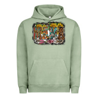 Pigment Oil Green mama western Urban Hoodie - RacoonDesign
