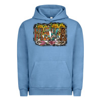 Pigment Pebble Blue mama western Urban Hoodie - RacoonDesign