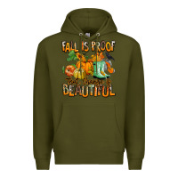 Army Green Fall is proof that change is beautiful Premium Hoodie - RanaPortraitStore