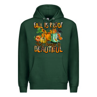 Sports Green Fall is proof that change is beautiful Premium Hoodie - RanaPortraitStore