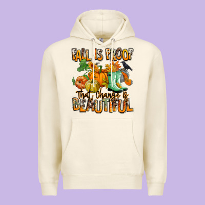 Fall Is Proof That Change Is Beautiful Premium Hoodie Designed By Ranaportraitstore