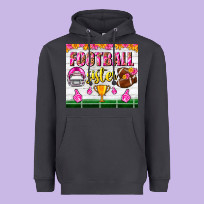 Football Sister Tumbler Heavyweight Hoodie Designed By Bundleandbundleshop