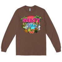 Chestnut Salty vibes summer Long Sleeve Tee - NancyCooperArtShop