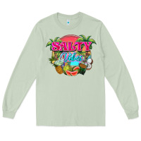 Matcha Salty vibes summer Long Sleeve Tee - NancyCooperArtShop