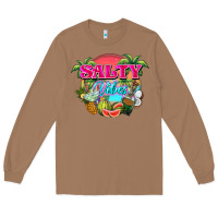Toasted Coconut Salty vibes summer Long Sleeve Tee - NancyCooperArtShop
