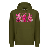 Army Green breast cancer gnomies Premium Hoodie - FaDigitalArtStudio