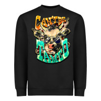 Black Can't be tamed cow Heavyweight Sweatshirt - HowdyJamesFarm
