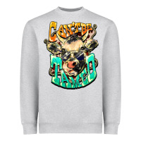 Heather Grey Can't be tamed cow Heavyweight Sweatshirt - HowdyJamesFarm
