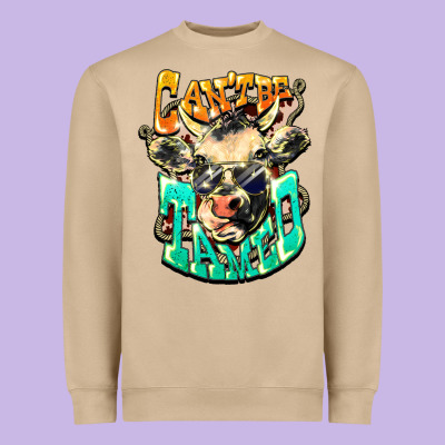 Can't Be Tamed Cow Heavyweight Sweatshirt Designed By Howdyjamesfarm