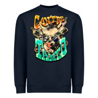 Navy Can't be tamed cow Heavyweight Sweatshirt - HowdyJamesFarm