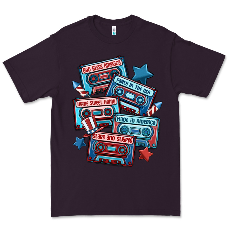 Usa America Cassette Tapes Premium Tee by MaliasSmallBusiness | Teevron