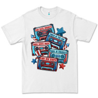 White usa america cassette tapes Premium Tee - MaliasSmallBusiness