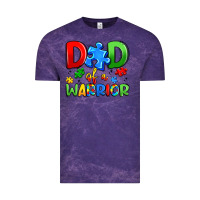Cloud Purple dad of a warrior Vintage Tee - Artiststas