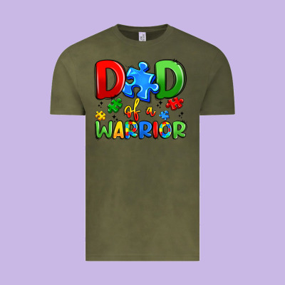 Dad Of A Warrior Vintage Tee Designed By Artiststas