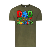Vintage Olive dad of a warrior Vintage Tee - Artiststas
