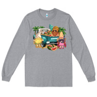 Heather Grey summer gnomies truck Long Sleeve Tee - NancyCooperArtShop