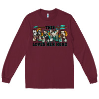 Burgundy this mama loves her herd goats Long Sleeve Tee - Jasminsmagicworld