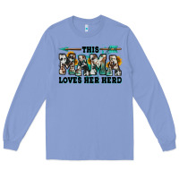 Colony Blue this mama loves her herd goats Long Sleeve Tee - Jasminsmagicworld