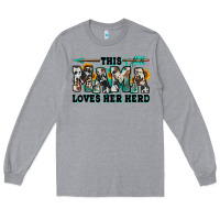 Heather Grey this mama loves her herd goats Long Sleeve Tee - Jasminsmagicworld