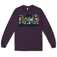 Plum this mama loves her herd goats Long Sleeve Tee - Jasminsmagicworld