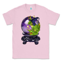 Bubblegum Pink Halloween Frog With Crystal Ball Classic Tee - LillyAllenDesigns