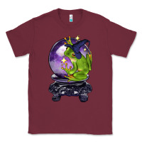 Burgundy Halloween Frog With Crystal Ball Classic Tee - LillyAllenDesigns