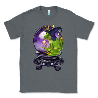 Charcoal Heather Halloween Frog With Crystal Ball Classic Tee - LillyAllenDesigns