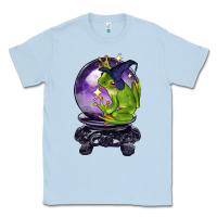 Dusty Blue Halloween Frog With Crystal Ball Classic Tee - LillyAllenDesigns