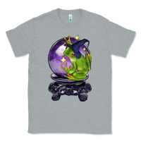 Heather Grey Halloween Frog With Crystal Ball Classic Tee - LillyAllenDesigns