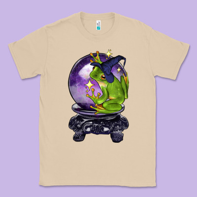 Halloween Frog With Crystal Ball Classic Tee Designed By Lillyallendesigns