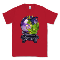 Red Halloween Frog With Crystal Ball Classic Tee - LillyAllenDesigns