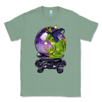 Sage Halloween Frog With Crystal Ball Classic Tee - LillyAllenDesigns