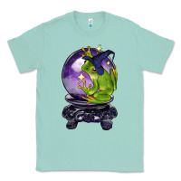 Seafoam Halloween Frog With Crystal Ball Classic Tee - LillyAllenDesigns