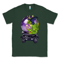 Sports Green Halloween Frog With Crystal Ball Classic Tee - LillyAllenDesigns