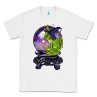White Halloween Frog With Crystal Ball Classic Tee - LillyAllenDesigns