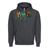 Smoke peace love cowboys Zipper Hoodie - OliviaCreatesArt