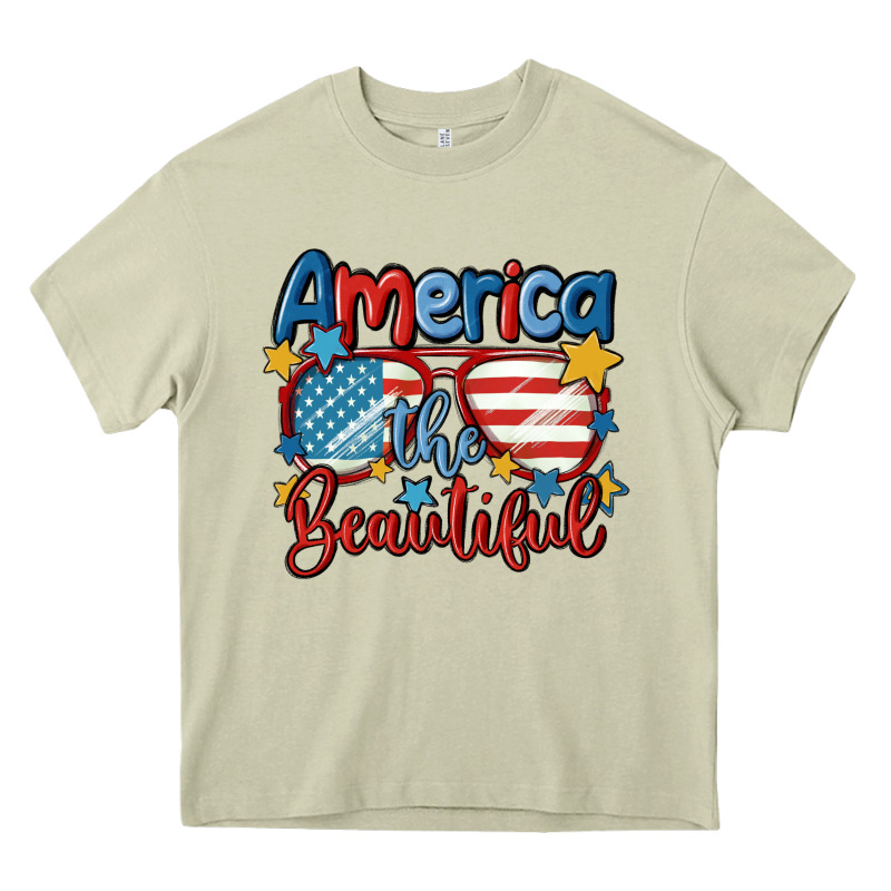America The Beautiful Heavy Core Tee by MaliasSmallBusiness | Teevron