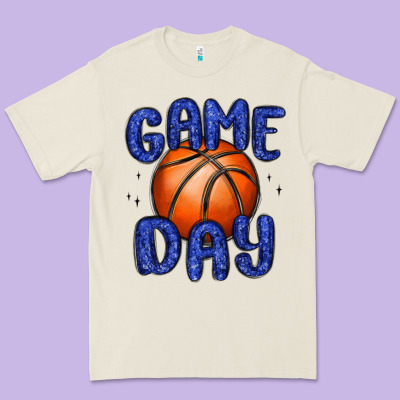 Game Day Basketball Premium Tee Designed By Maliassmallbusiness