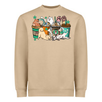 Mushroom Dog coffee cups Heavyweight Sweatshirt - HowdyJamesFarm
